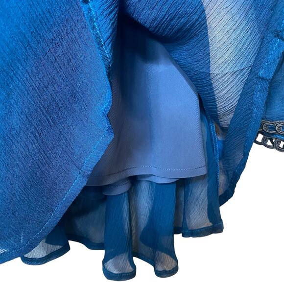 For Love and Lemons Celine Silk Blend Mini Dress in Midnight size XS - Picture 5 of 10